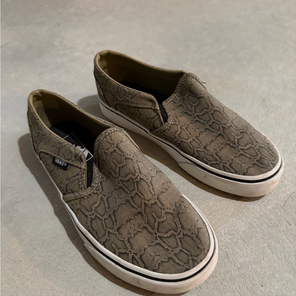 Snake Print Slip On Vans